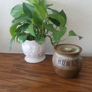 Brown Speckled Ceramic Hunny Pot